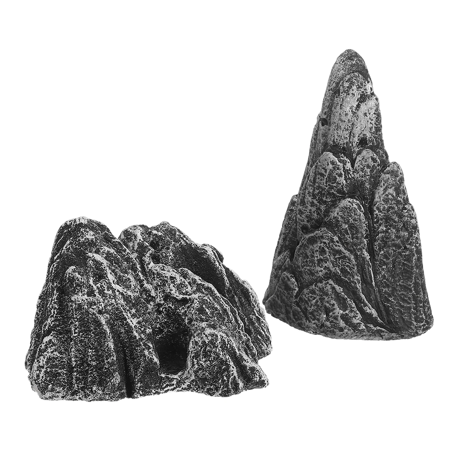 

2pcs Artificial Rock Landscaping Decor Bonsai Pot Ornaments Zen Garden Stone Fish Tank DecorStone Sculpture Landscape Gardening