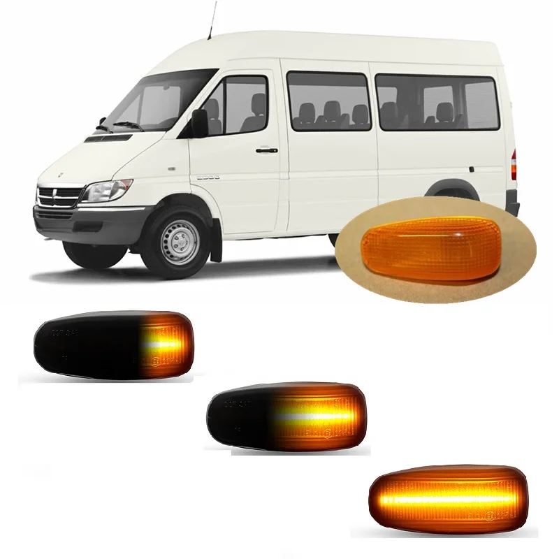 for VOLKSWAGEN LT 1996 - 2005 Dodge Sprinter 2003 - 2006 Dynamic LED Indicator Side Marker Signal Light Lamp Tuning