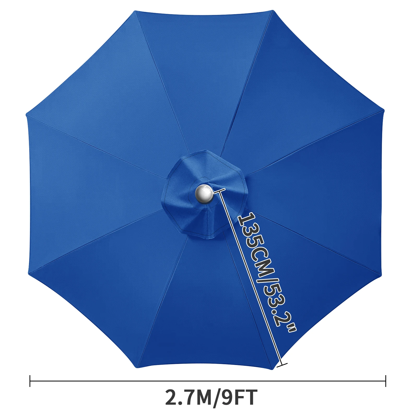 Waterdichte vervangende parapluhoes 2/3M Patio Parasol Cover UV-Anti Canopy Cover Vervanging Parasol Cover voor balkontuin