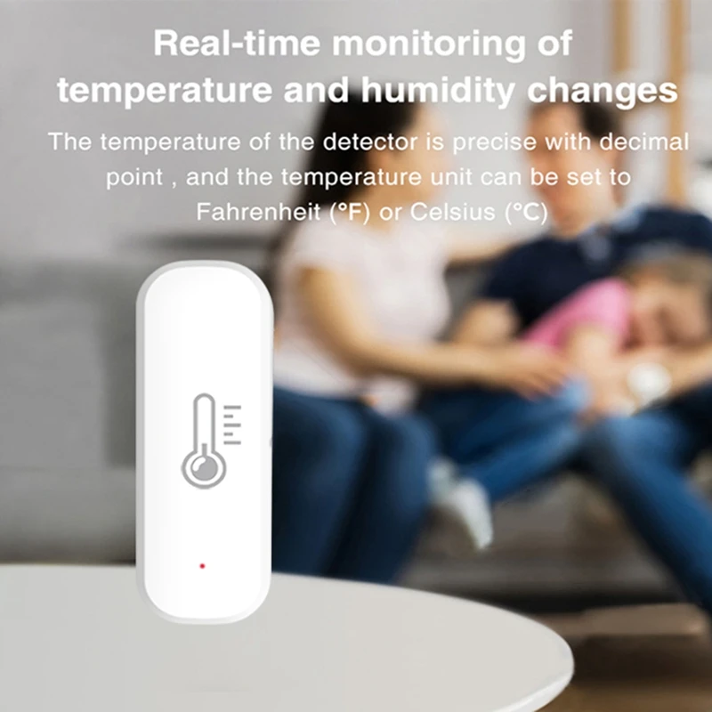 Multi-Functional Graffiti Smart Zigbee Temperature Humidity Sensor Portable House Smart Linkage Sensor Durable
