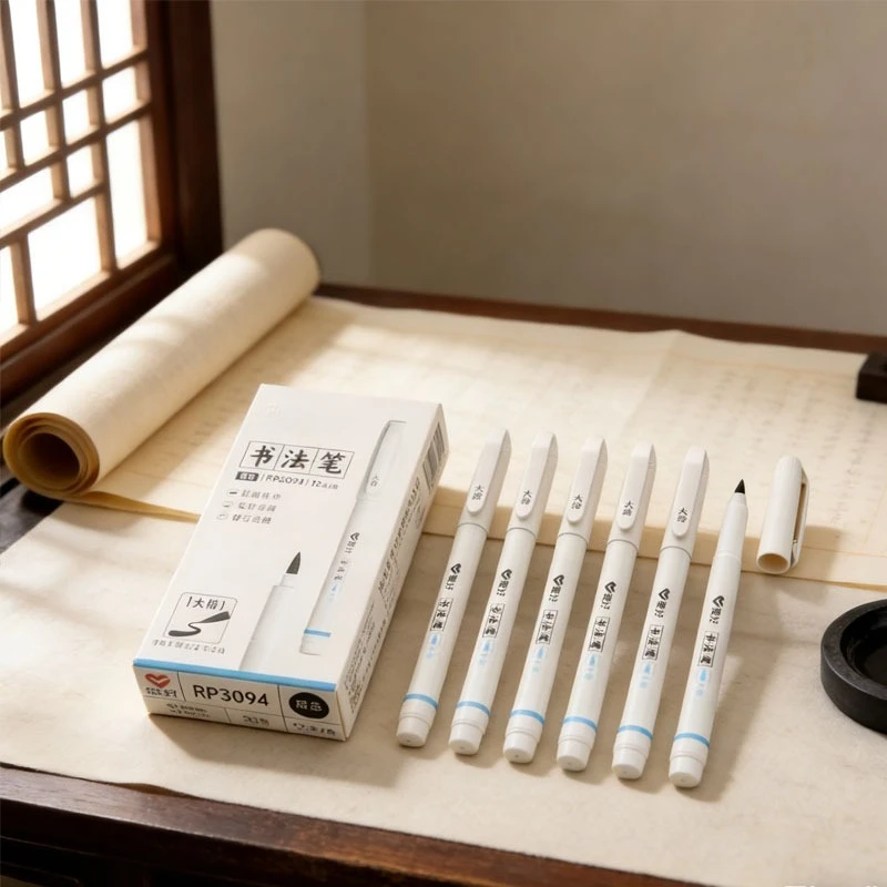 

12 шт., обычная ручка для подписи, ручка для практики каллиграфии, кисть для рисования, мягкая ручка, кончик кисти, ручки для каллиграфии, школьные принадлежности