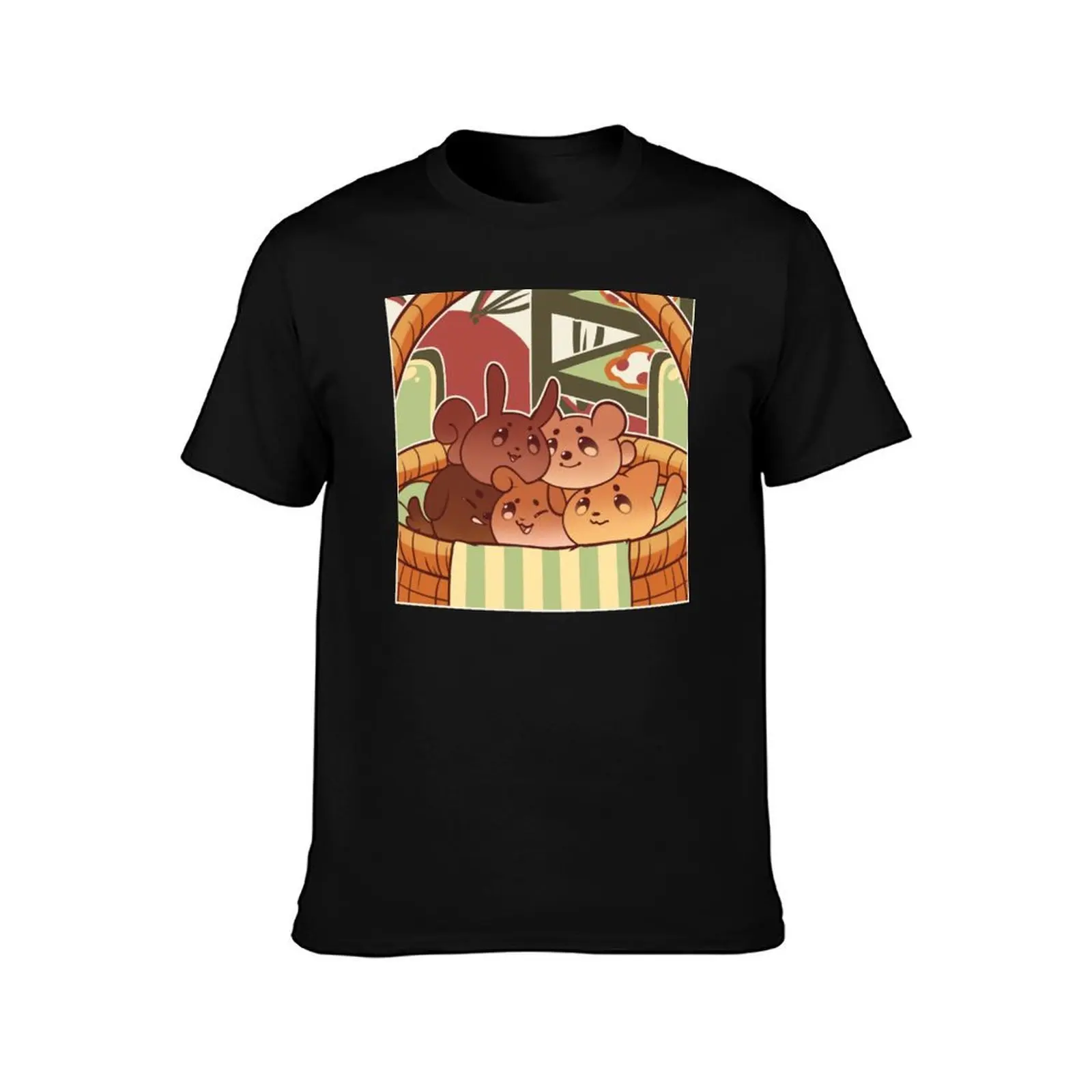 Bakery Babies: Bread Basket T-Shirt Basic Solid Color Short Sleeve Cotton Top