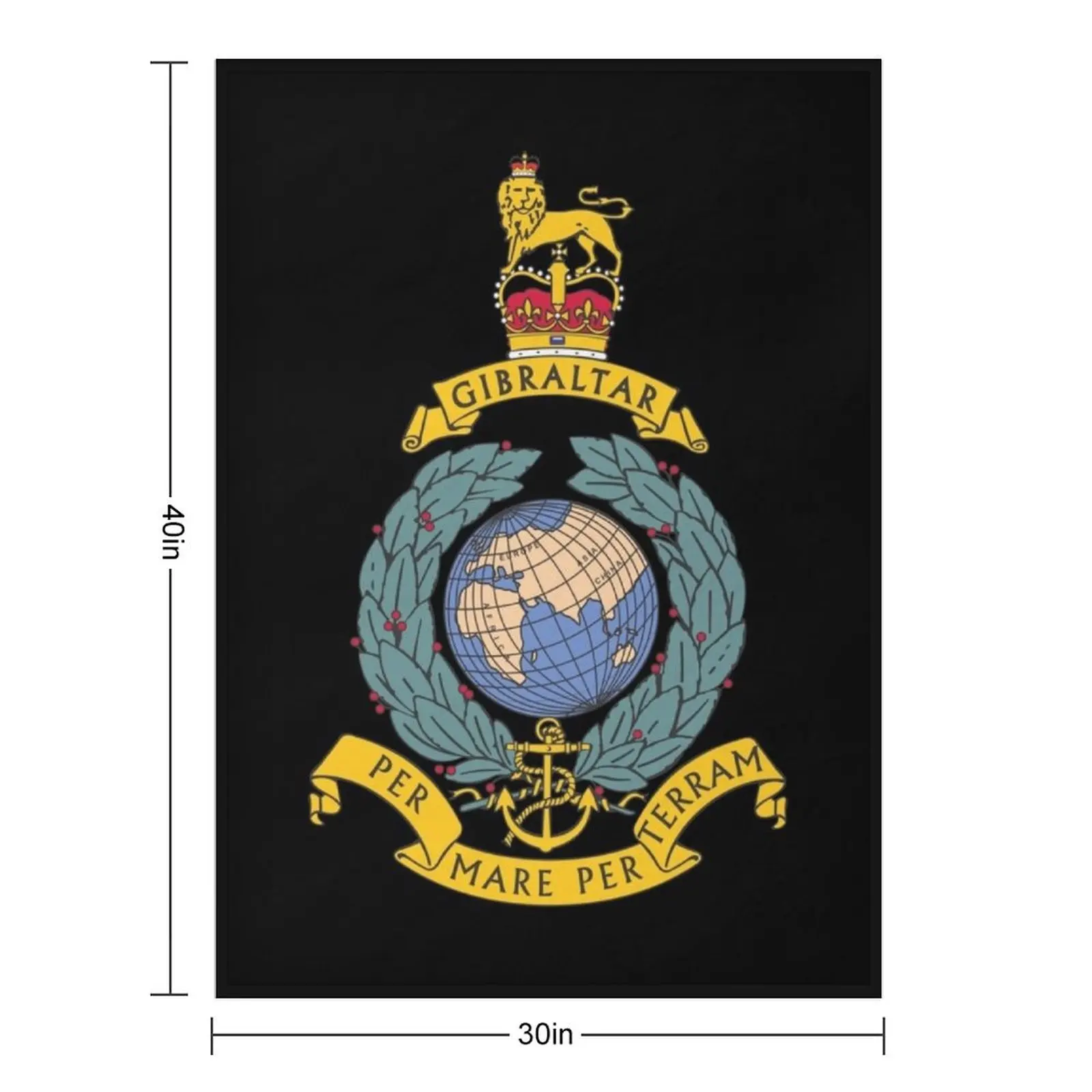 Royal Marines Commando Gibraltar Emblem Throw Blanket Polar Custom Designers Summer funny gift Luxury Thicken Blankets