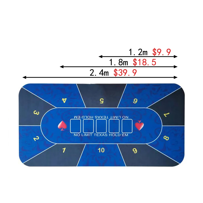 

Покерный коврик Blackjack, Техасский Холдем, резиновый коврик, покерный Топпер для столов, складной портативный стол для покера с сумкой для переноски