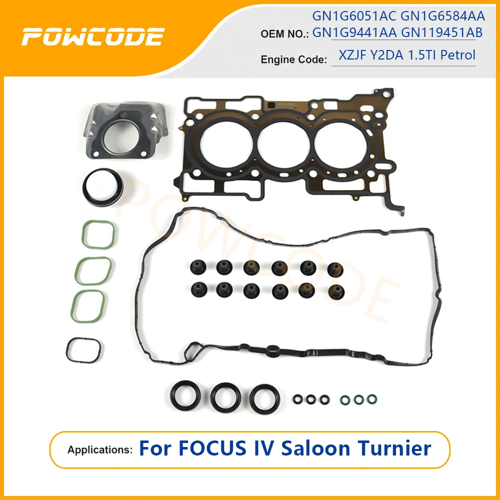 XZJF Y2DA 1.5TI Petrol Cylinder Head Gasket Kit For FOCUS IV Saloon Turnier GN1G6051AC GN1G6584AA GN1G9441AA GN119451AB