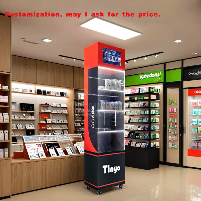 custom.USA America Display Stand Furniture Rack Floor Display Cabinet Showcase Smoke Shop Convenience Stor