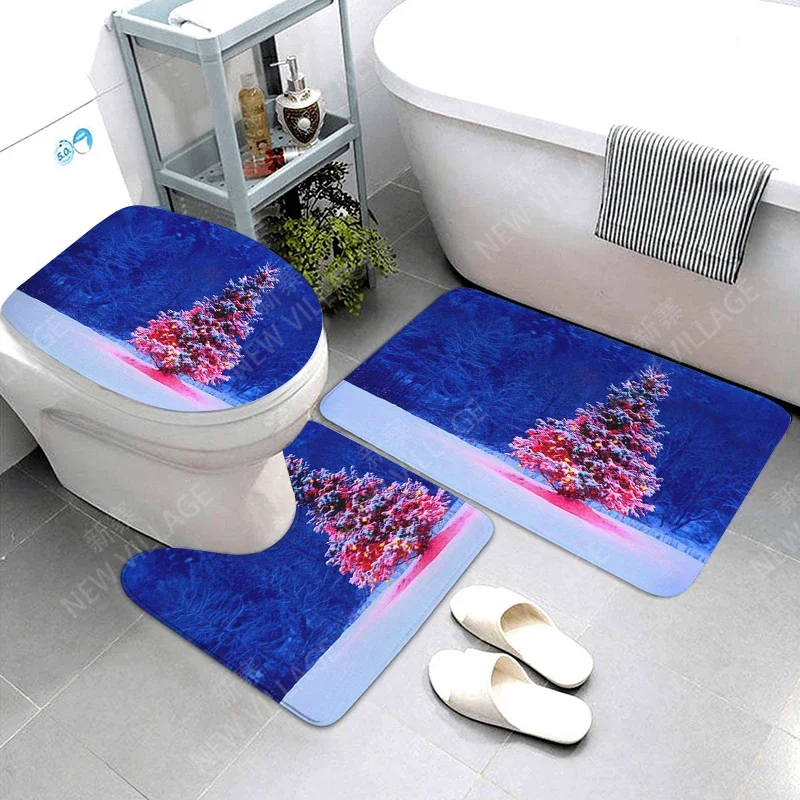 home bathroom floor mats Christmas animals Bath Foot mat modern bathroom accessories rug Toilet mat Bathtub anti-slip carpet