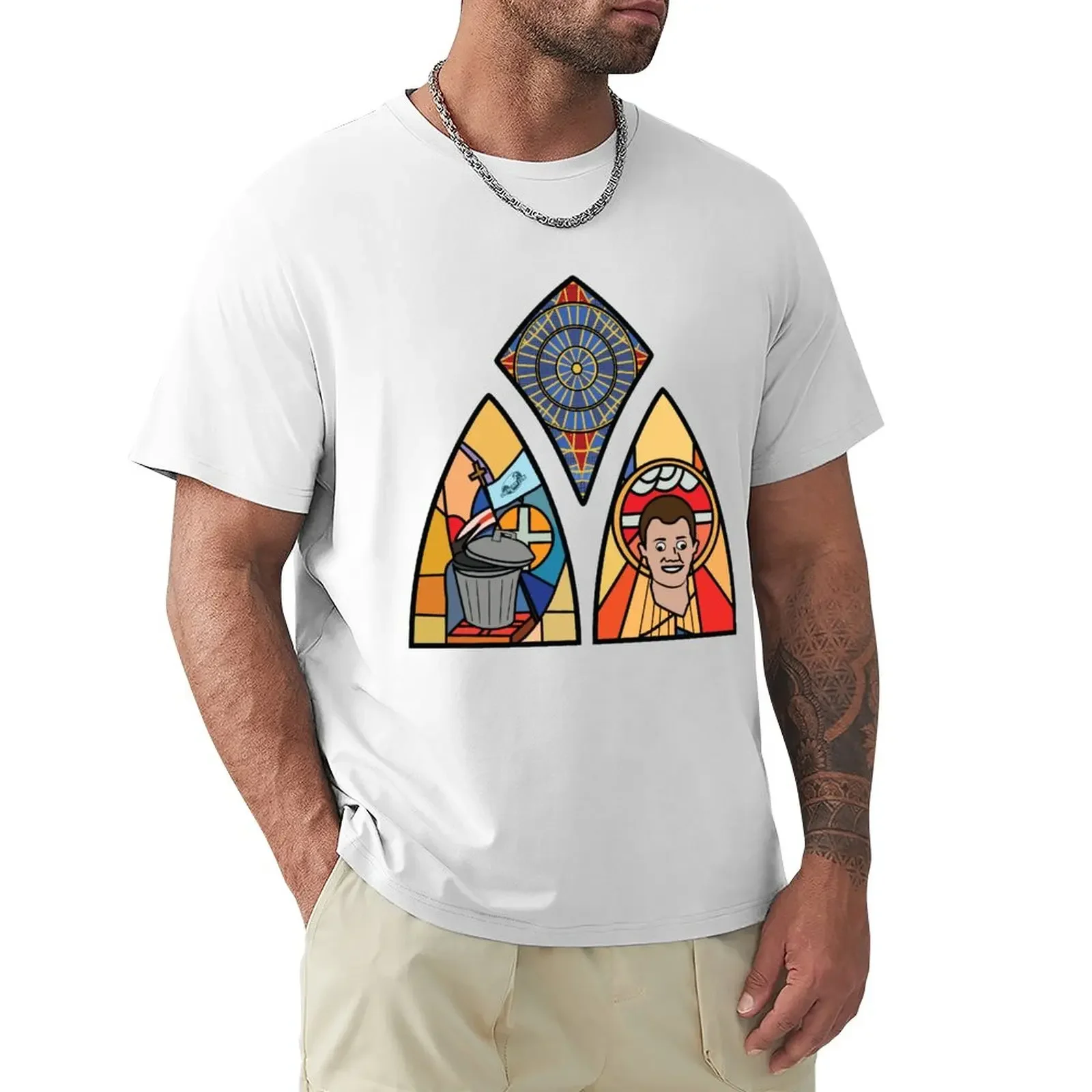 DragonCon Holy Trinity: Higher neck placement, no text T-Shirt cute tops summer top men t shirt