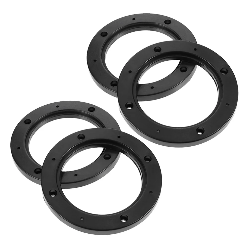 

4pcs 5 Inch Universal Abs Speaker Spacers Black Car Stereo Mounting Bracket For Auto Audio Upgrade Hollow Design