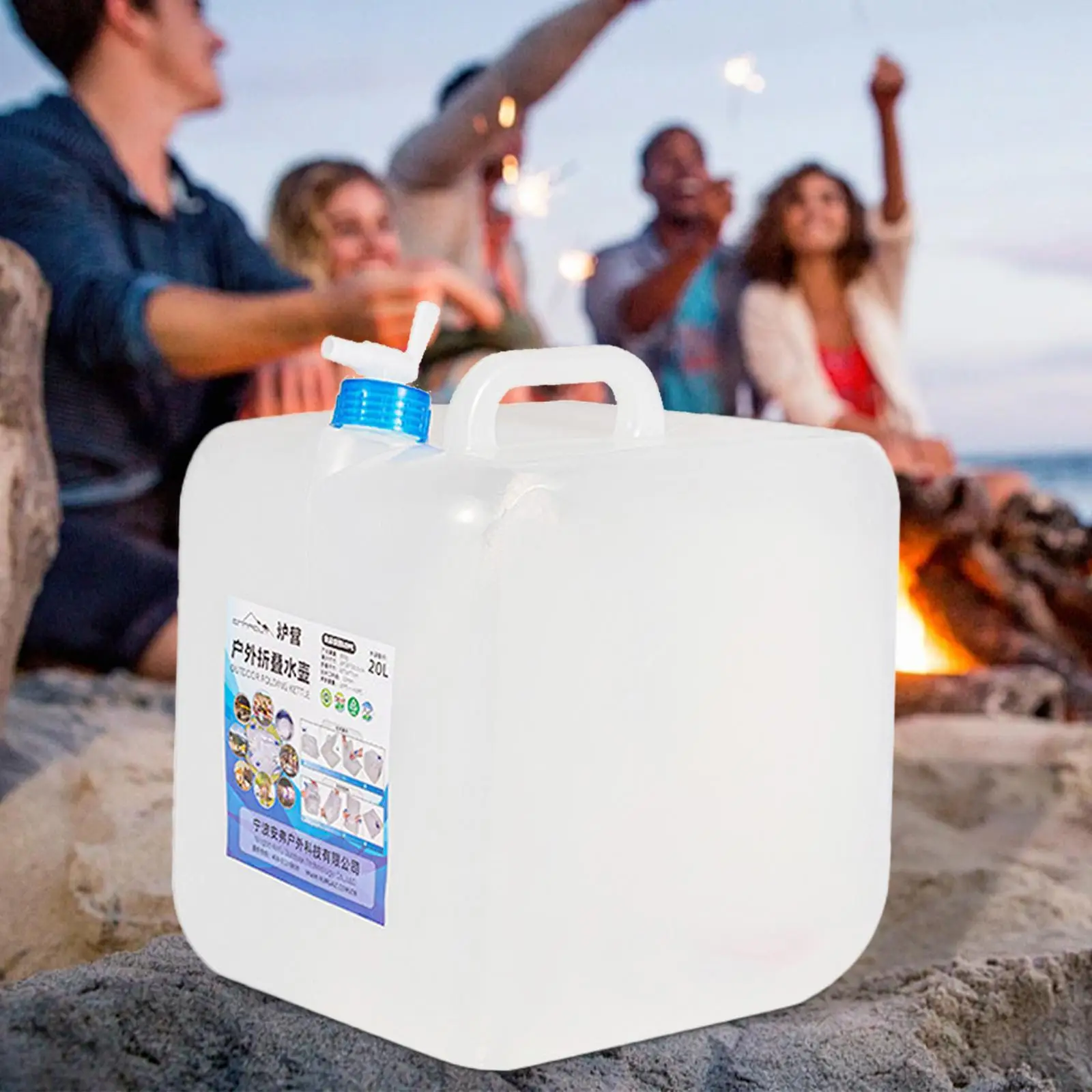 

Folding Water Container with Spigot Bucket for Hiking Camping Outdoor Sports