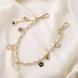 36 cm Universal Mobile Phone Lanyard Pickup Carrying Chain Short Wrist Strap Style Lipstick Strap Small Fragrant Wind Pendant