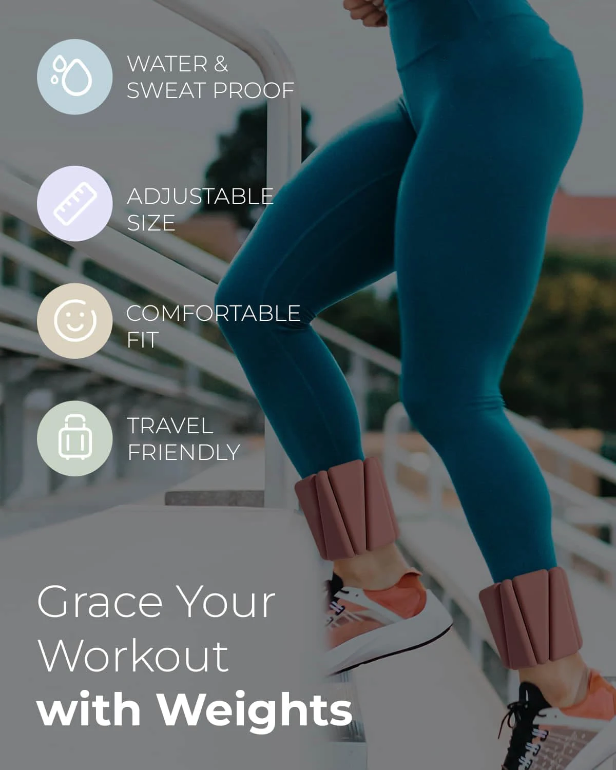 1 Paar Gewichtsbelastbare Handgelenkbandagen für Yoga, Fitness und Training, Verstellbare Knöchel- und Handgelenkschoner, Gewichtsarmband für Jogging – Detail 2