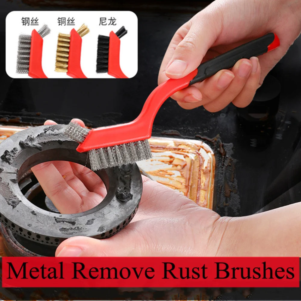 

3pc 7Inch Industrial Cleaning Brush Stainless Steel Polishing Metal Remove Rust Brushes for Home Kit Wire Brush Clean Gas Stove