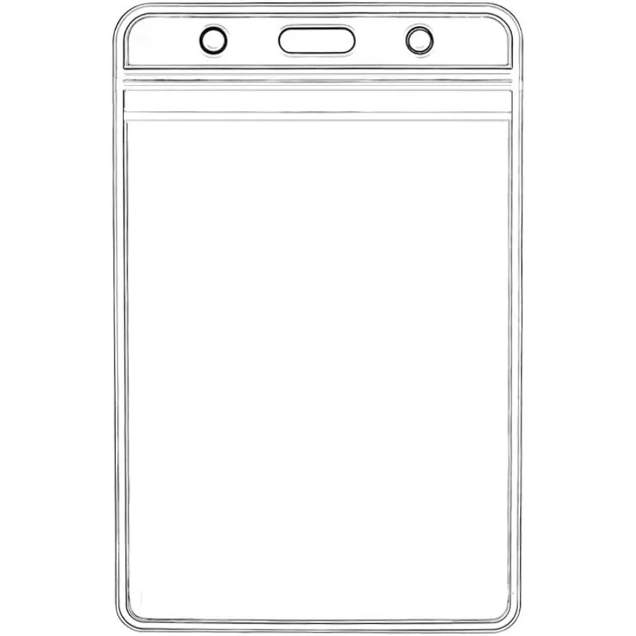 

Vertical ID Badge Holders Sealable Waterproof Clear Plastic Holder Fits RFID/Proximity/Badge Swipe Cards or Credit Card/Driver'