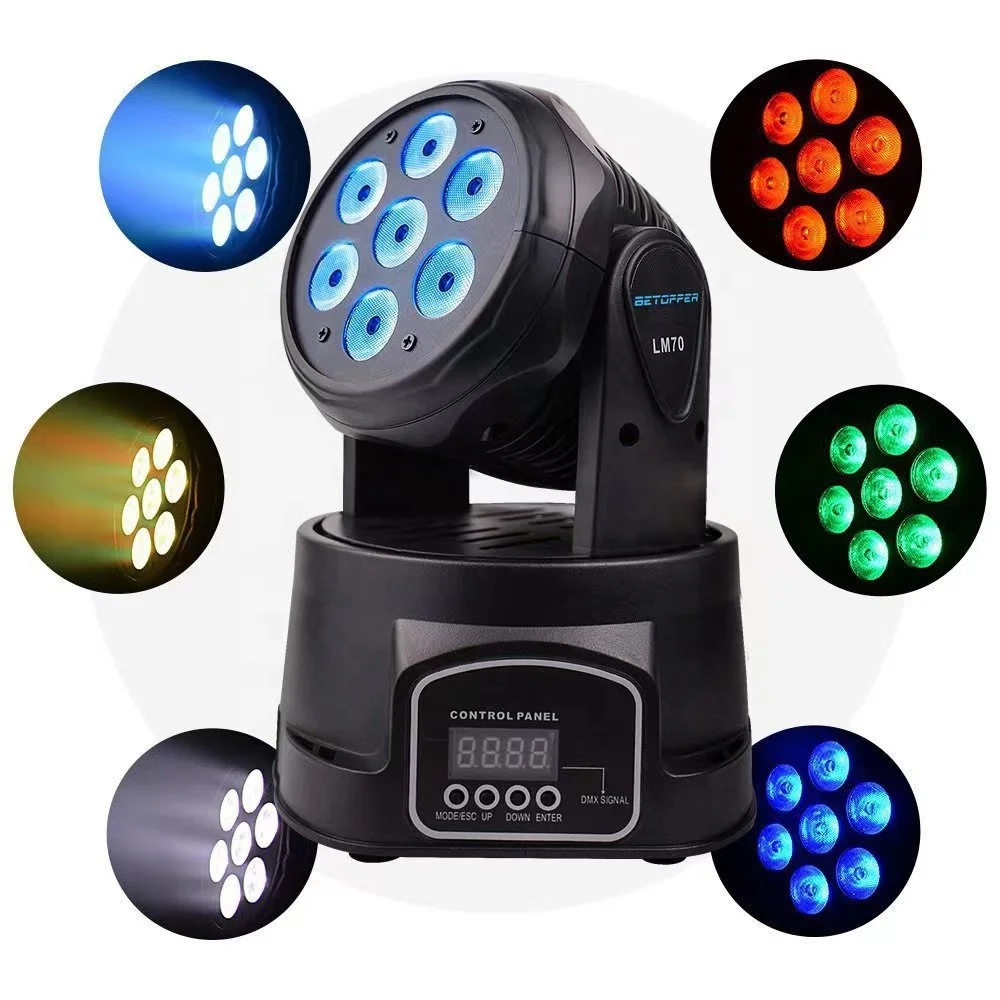 

7 10W LED Moving Head Laser Cleaning Lamp Beads Led Stage Lights for Stage, Family Party Activities