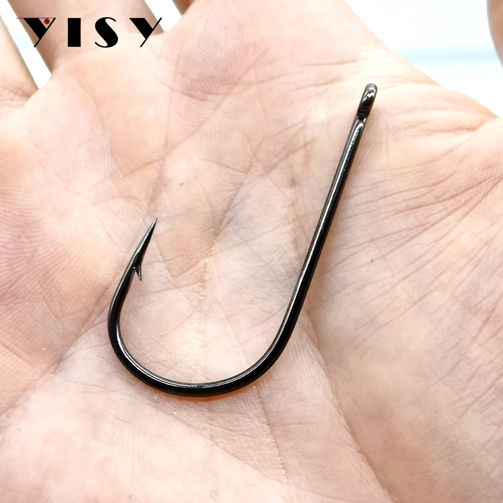 Yisy 20PCS #1/0-6/0 Wide Mouth Short Shank Aberdeen Hook 2X Strength Gap Saltwater Fishing Hook Sabiki Rigs Big Streamer Flyhook