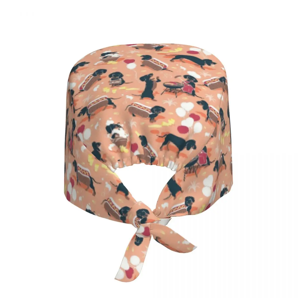 Custom Dachshund Dog Scrubs Cap Surgical Hats Men Women Sausage Dogs Operating Room Cap Operator Hats Lab Works Hat