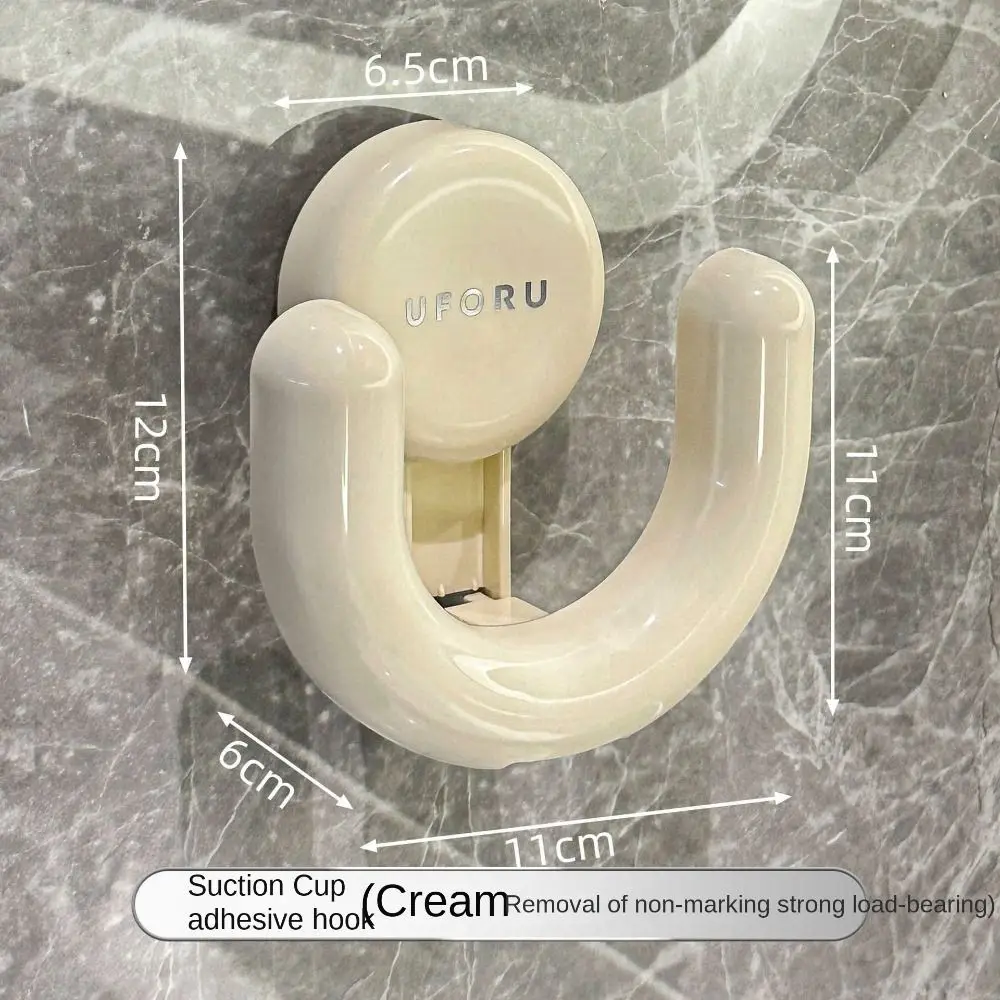 Strong Suction Power Retro Ripple Suction Cup Easy Installation Reusable Suction Cup Hook Durable Solid Color Shower Suction Cup