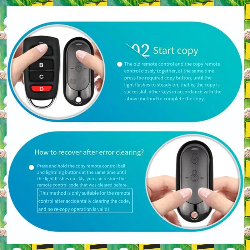 3C Electron Universal Electric Garage Door Copy Duplicate Copy 4 Keys Car Door Access Copy Wireless Remote Controller, A Durable