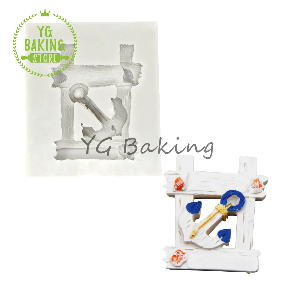 6 Styles Sailboat Lighthouse Fondant Cake Silicone Mold Anchor Cake Decoration Chocolate Mold Ocean Wind DIY Baking Supplies