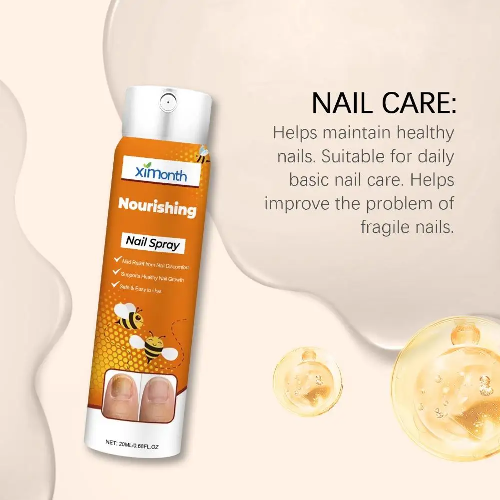 20ml Nail Nourishing Care Spray Urea Silver Chloride Deep Hydration Soften Cuticles Repair Dry Cracked Nails Portable Mist view 3