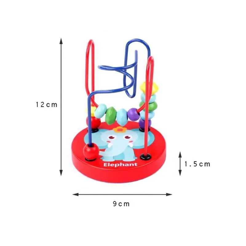 Baby Montessori pädagogische Mathe Spielzeug Kinder Kreise Perle Draht Labyrinth Achterbahn für Kinder Montessori Holz spielzeug Holz Puzzles