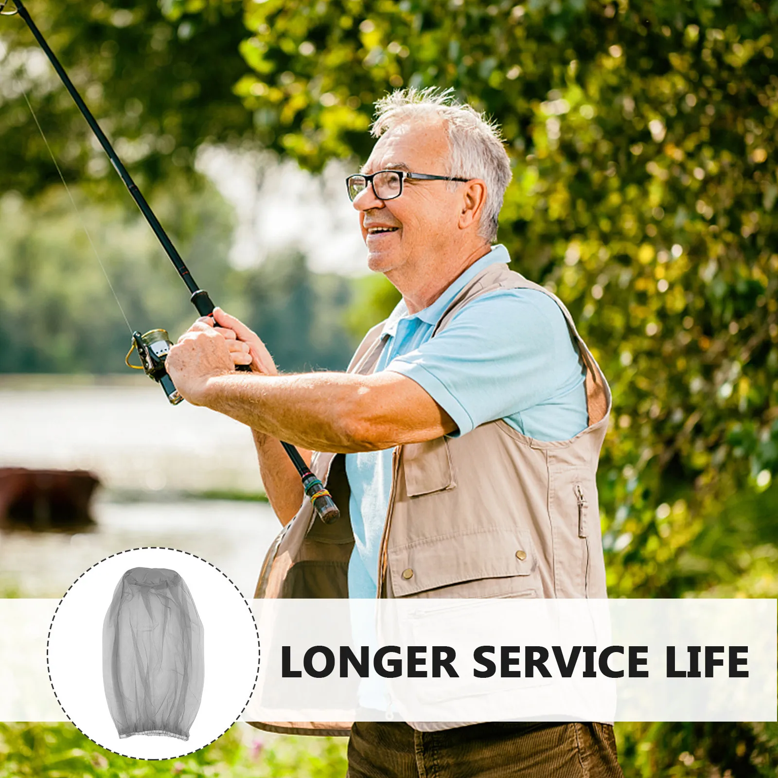 3Pcs Premium Breathable Head Net Mesh Face Cover Anti-Insect Protection for Gardeners Fishermen Hunters Outdoor Activities