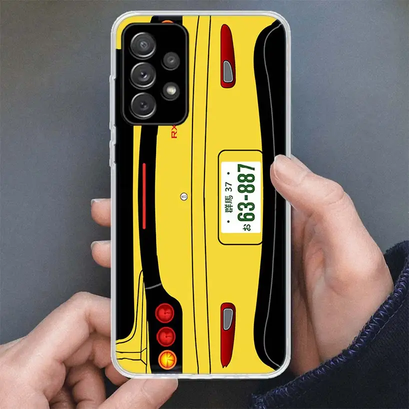 Japan Anime Initial D Car Taillight Phone Case For Samsung Galaxy A15 A55 A14 A54 A13 A53 A12 A52S A25 A24 A35 A34 A23 A33 A22 A