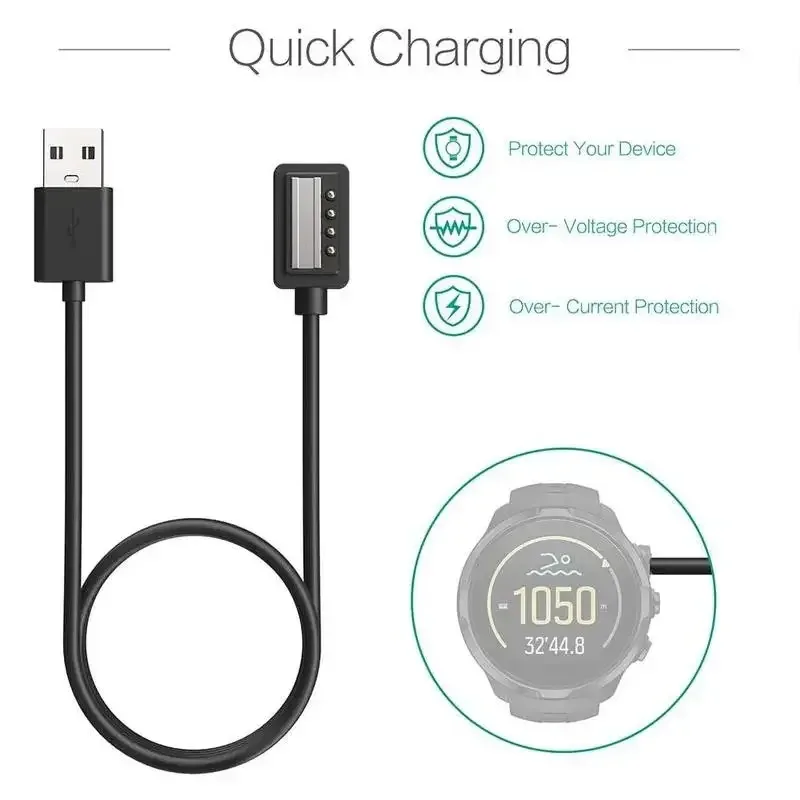 

Fast USB Charger for Suunto Spartan Sport Wrist HR Ultra For Suunto 9 baro D5 Charging Cable Dock Cradle Smart Watch Chargers