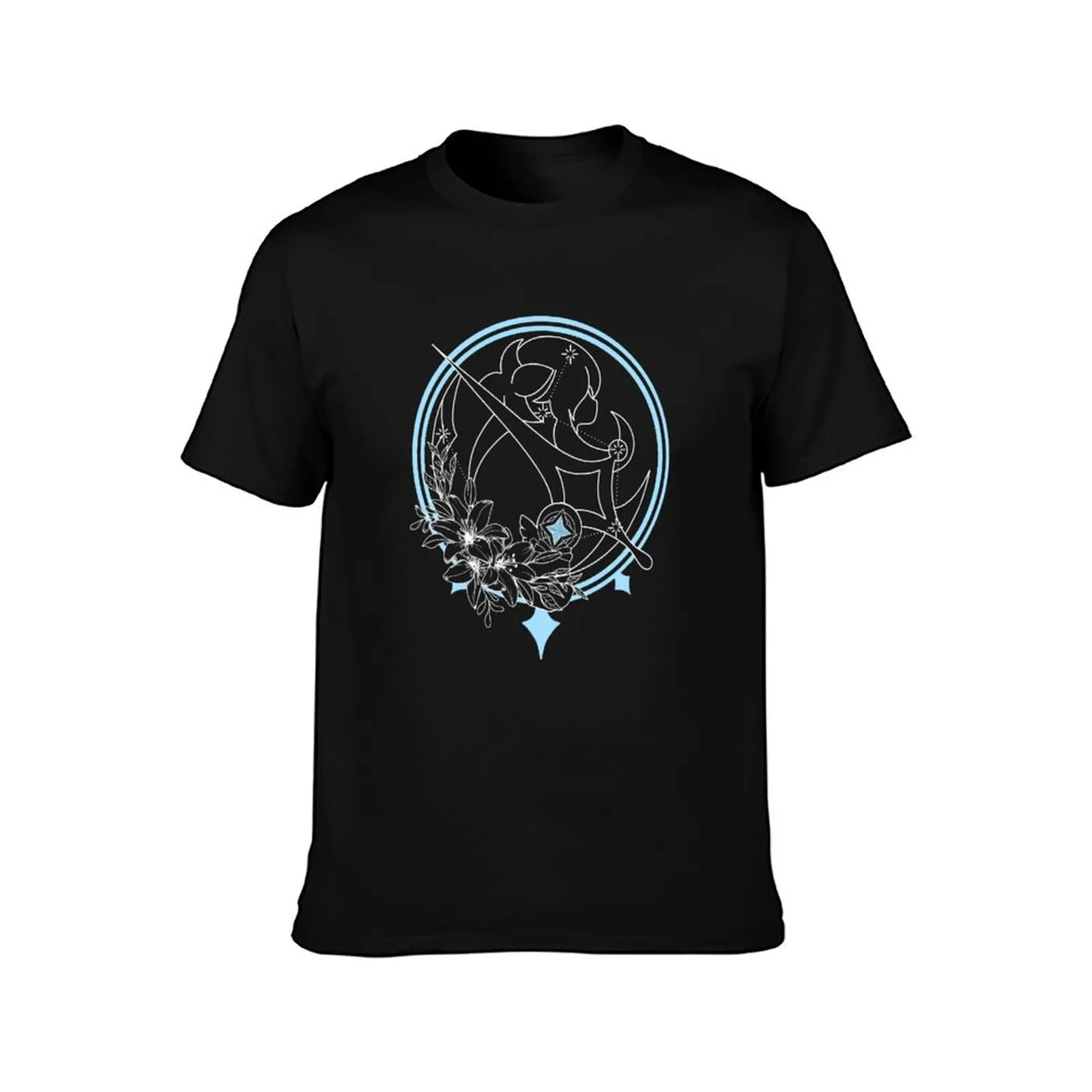 Lumine Constellation Design White T-Shirt Gym Wear Breathable Short Sleeve Tee T-Shirt