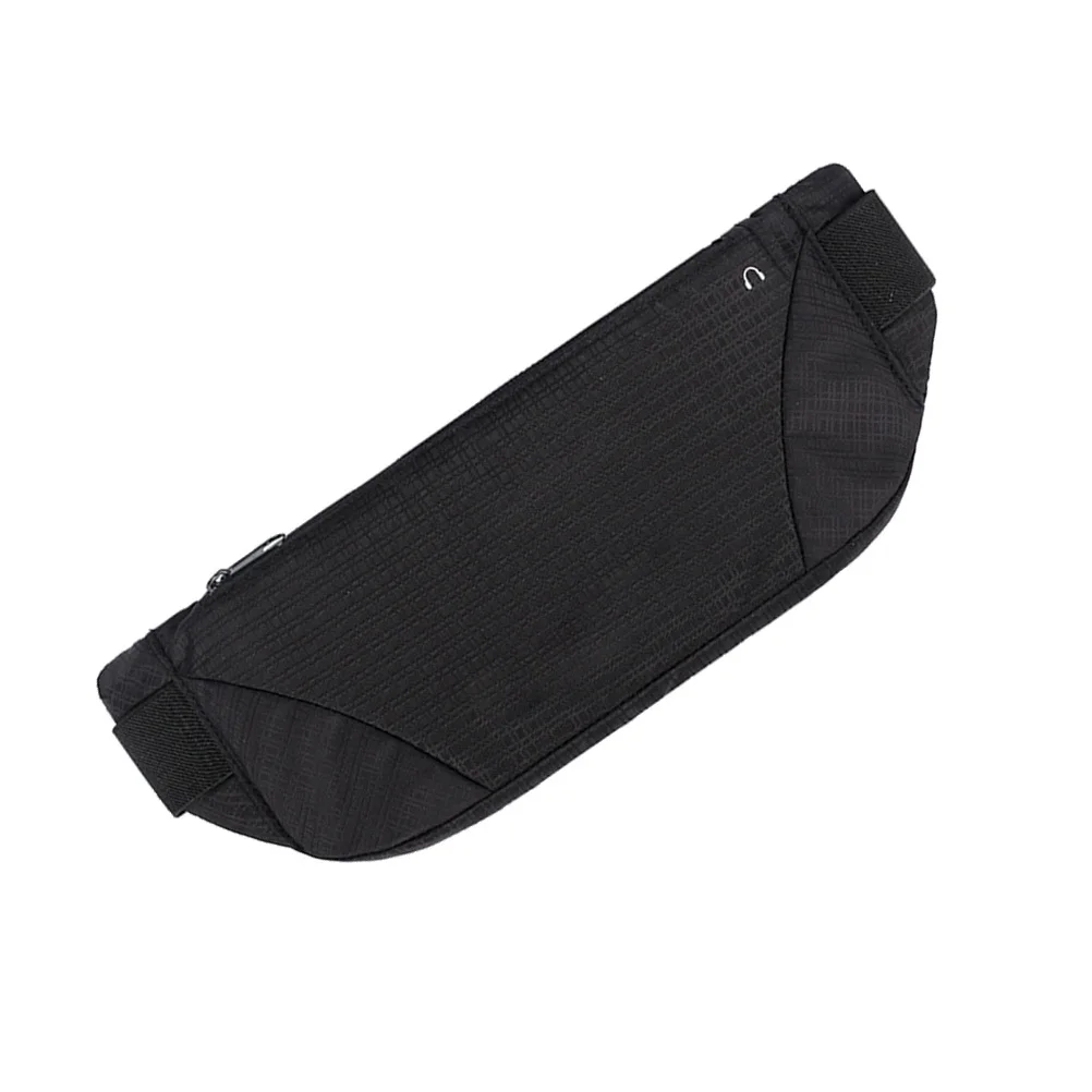 حقيبة خصر رياضية خفيفة الوزن مقاومة للماء باللون الأسود للجري والمشي لمسافات طويلة وركوب الخيل وحقيبة هاتف محمول رياضية قابلة للتعديل