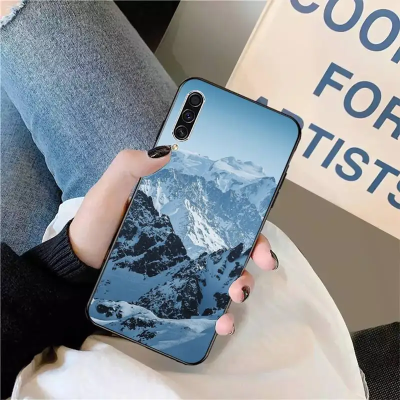 snow Mountain sunset Phone Case For Samsung galaxy A S note 23 53 22 20 52 21 13 51 71 32 12 10 fe ultra plus