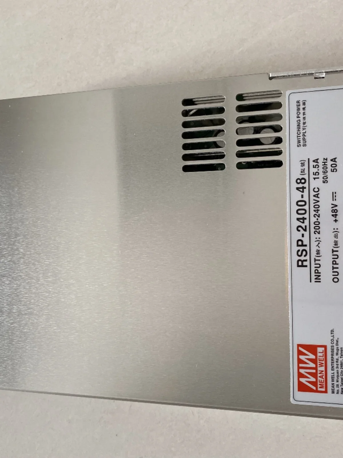 Taiwan Mingwei RSP-2400 High-power PFC Switching Power Supply 24V/12/48V High-efficiency 2400W Can Be Connected In Parallel S