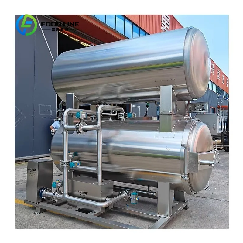 New Automatic Double Layer Water Bath Sterilization Pot Retort Autoclave, 220V/380V for Chinese Chestnut & Corn