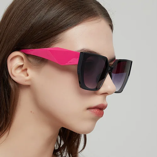 Gafas de sol con forma de polígono para hombre y mujer, protección UV400, Retro, Vintage