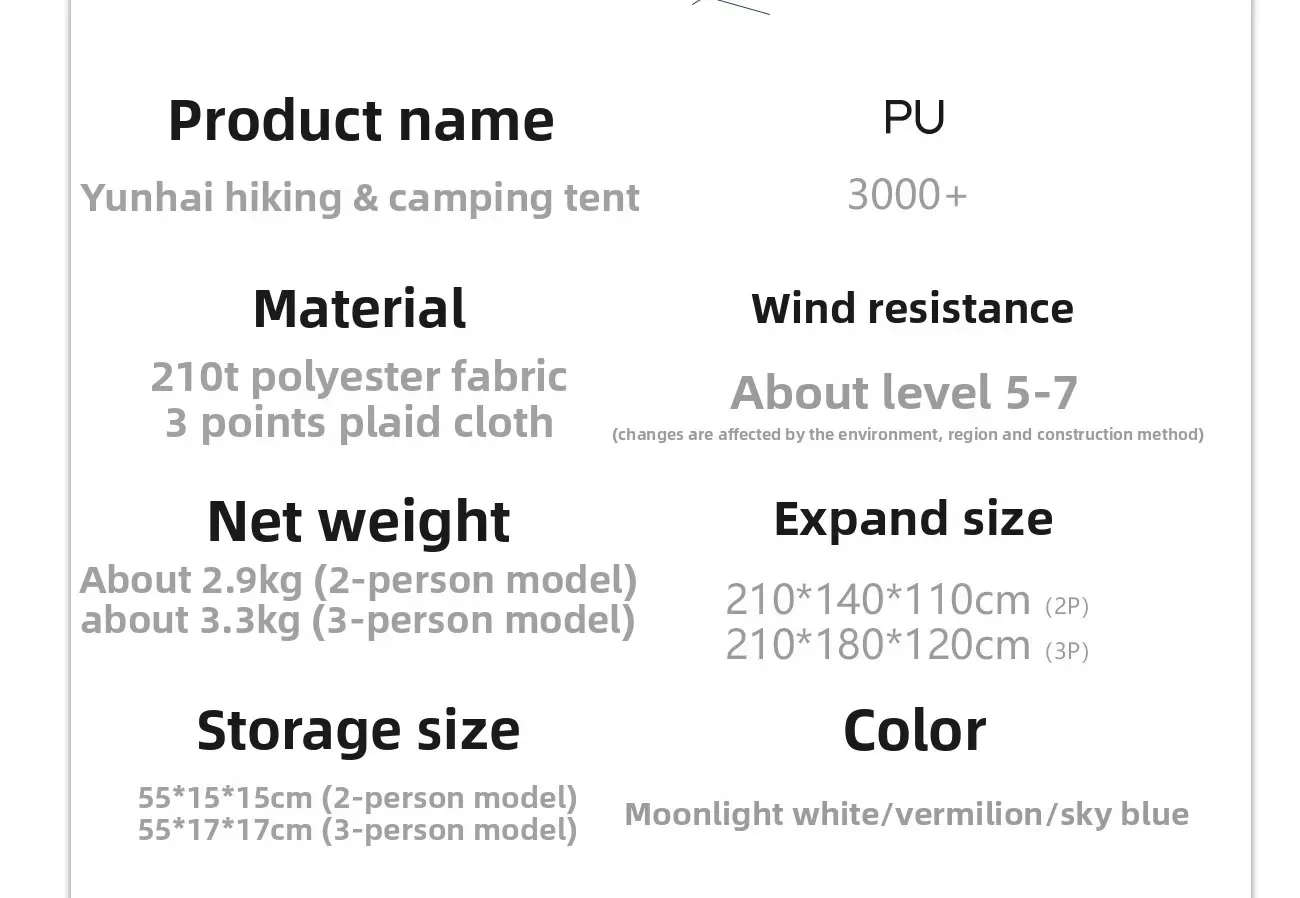 MOUNTAINHIKER Neues Leichtgewicht-Outdoor-Zelt für 2-3 Personen, Wind- und Regenfestes Professionelles Aluminium-Stangen-Wanderzelt – Detail 17