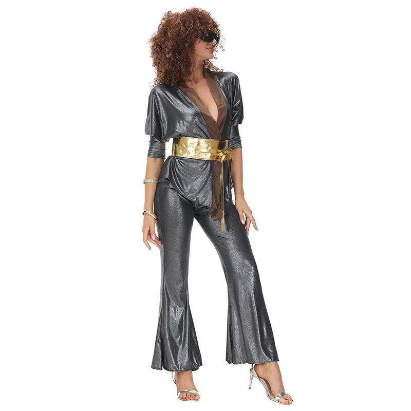 

Women Hippie Costumes for Adult Vintage 1960's 70s Disco Stage Performance Suit Rock Hippies Cosplay Halloween Costumes Clothing