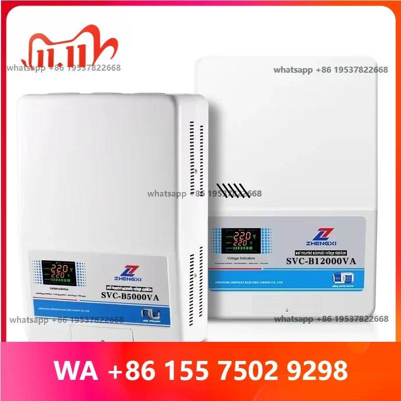 Digital Displays SC Wall-Mounted Automatic oltage Regulator Stilizer 5ka 10ka 12ka Single Phase Ac 5ka Stilizer