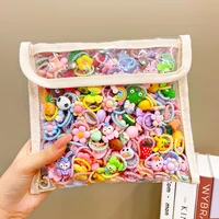 Assorted Cute Cartoon Kids Hair Ties (30-Pack) - Colorful Elastic Hair Bands - Image 3