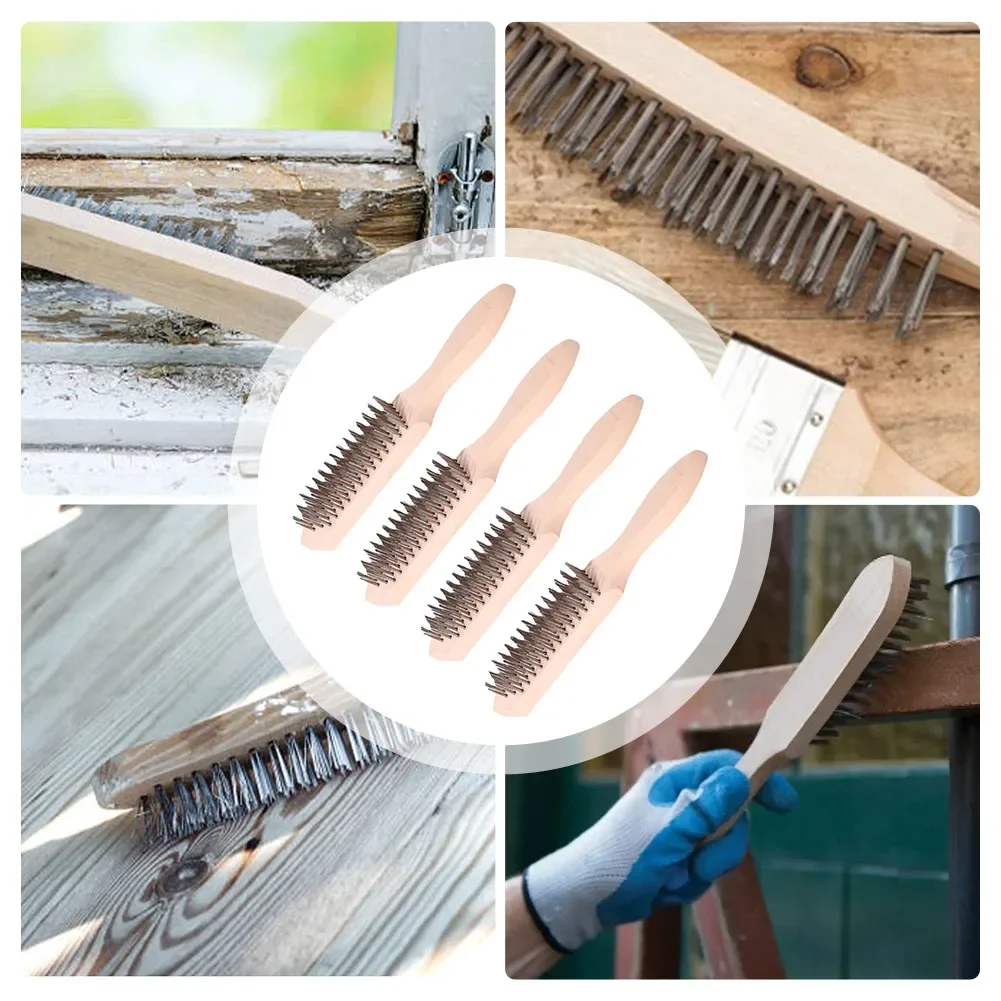 

Carbon Steel Wire Brush Heavy Duty Wire Brush 27*12CM Comfortable To Use Ergonomic Handle Design Non-Slip Grip