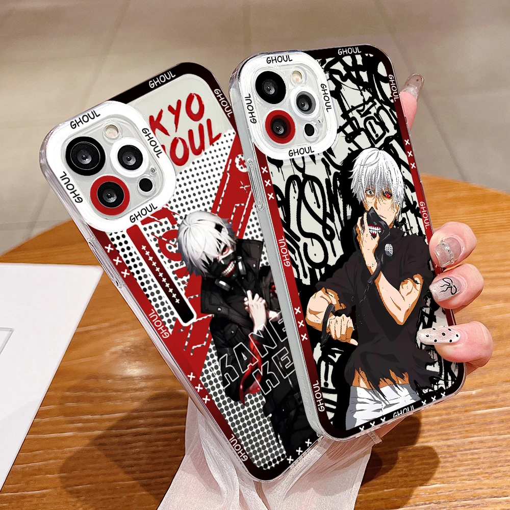 Anime Tokyo Ghoul Phone Case for Oppo A98 A96 A79 A78 A74 A60 A58 A57 A54 A53 A38 A17 A16 4G 5G Border Print Transparent Cover