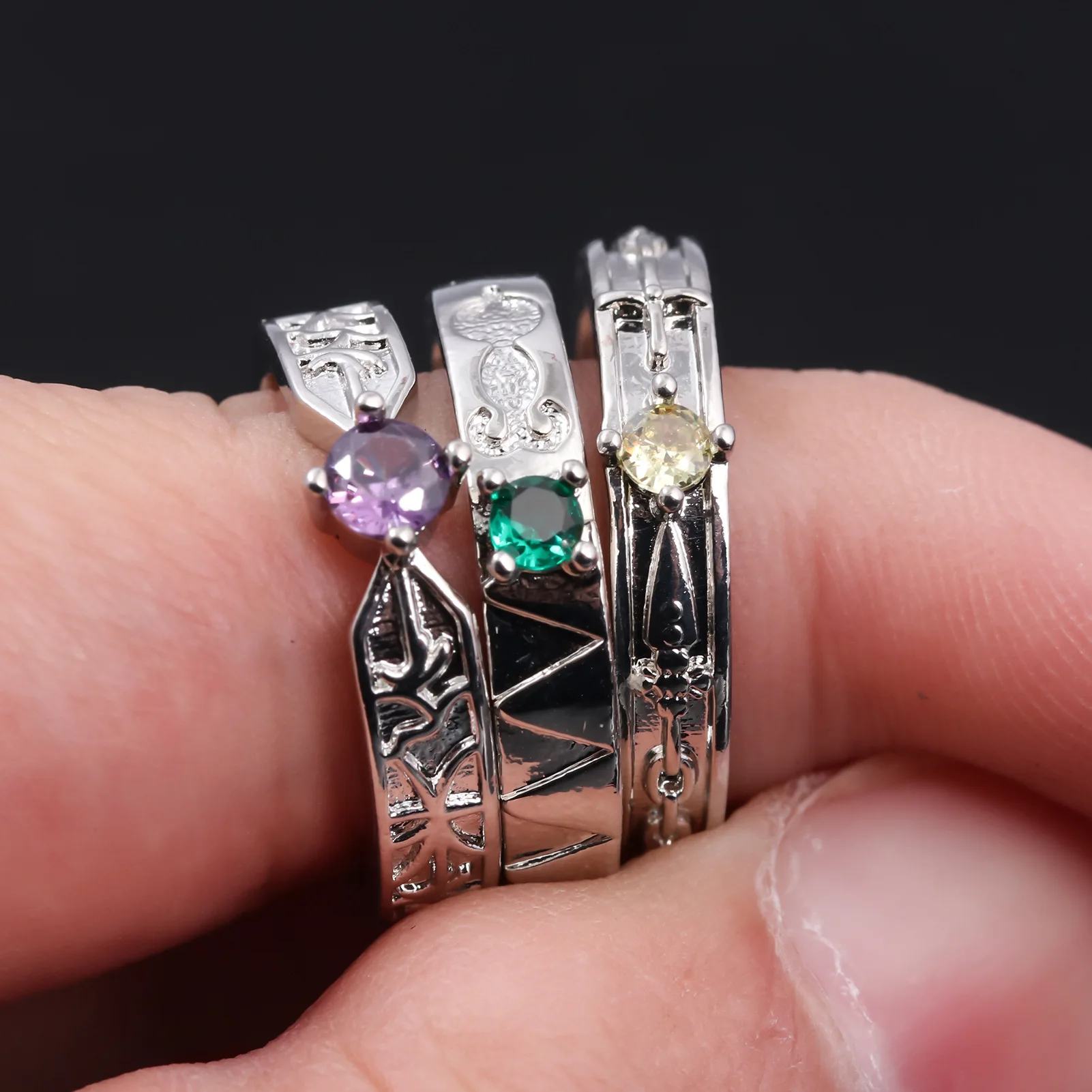 Brdwn HUNTER Feitan Poutoo Chrollo Lucilfer Kurapika GON FREECSS Killua Zoldyck Cosplay Rings view 3