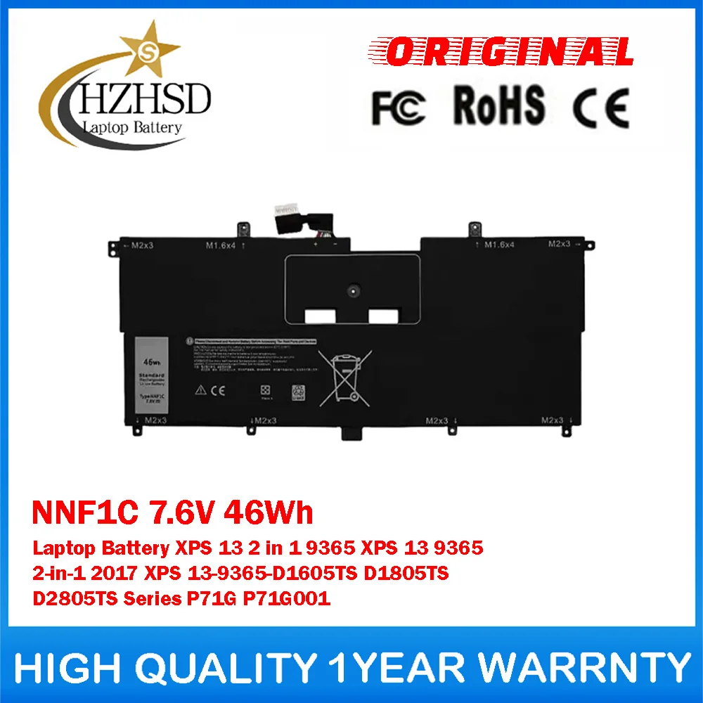 NNF1C 7.6V 46Wh Genuine Original Laptop Battery For Dell XPS 13 2 in 1 9attery Rechargeable For DELL Latitude 9330 2-in-1 Series