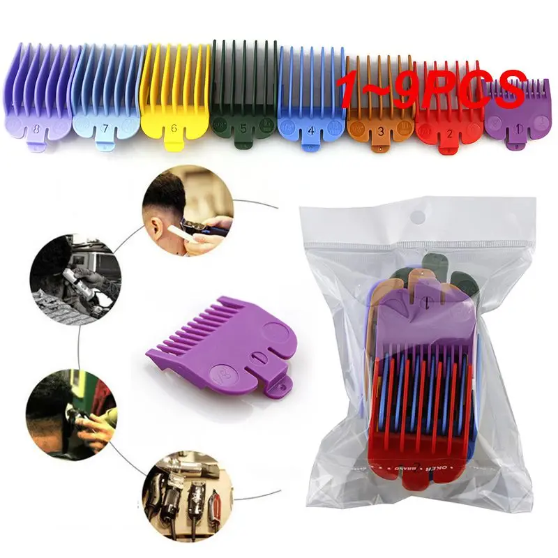 1~9PCS Set Colorful Universal Hair Clipper Guide Limit Combs Trimmer Guards Attachment Multiple Sizes Replacement 3-25mm