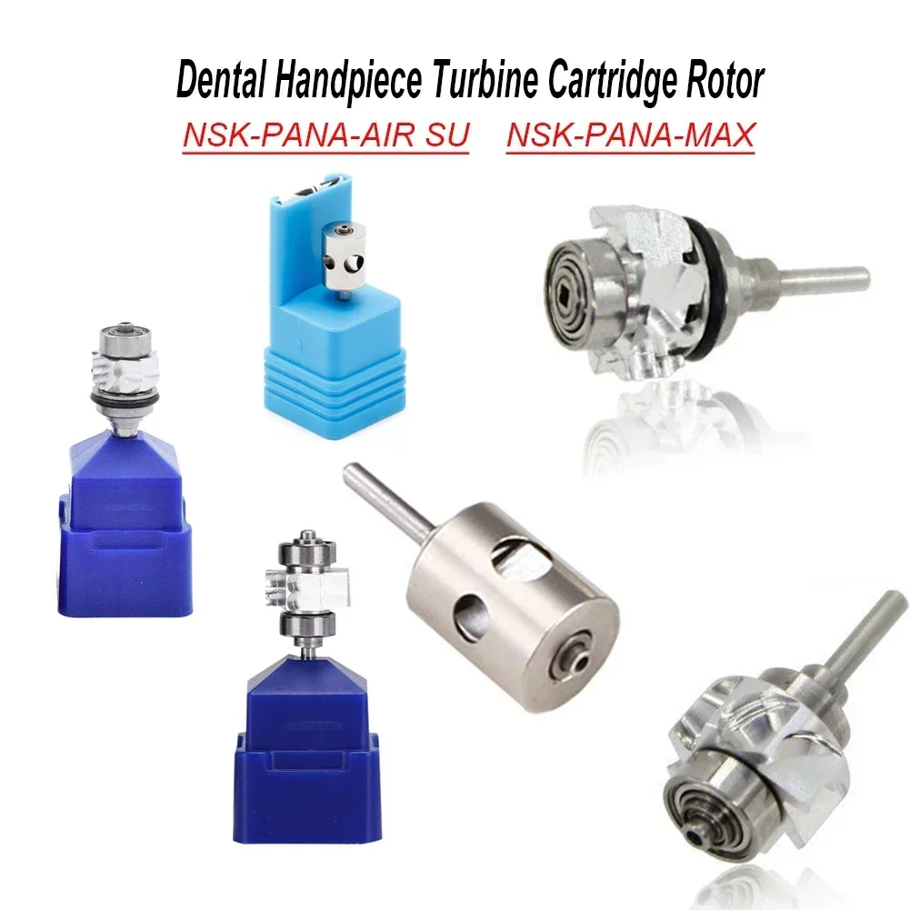 2Pcs Dental Turbine Cartridge Rotor NSK Great High Speed Handpiece Dentistry Lab Standard Push Button Wrench Chuck Collet Rotors