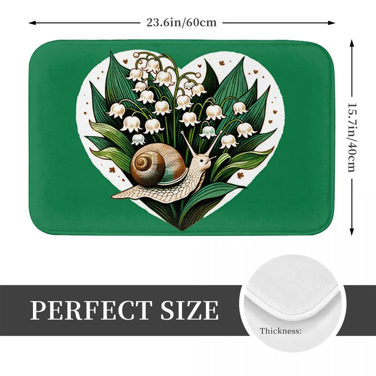 Lily Of The Valley Snail Doormat Water oil proof Carpet Rug Kitchen Entrance Home Floor Mat for Balcony Footpad Mats