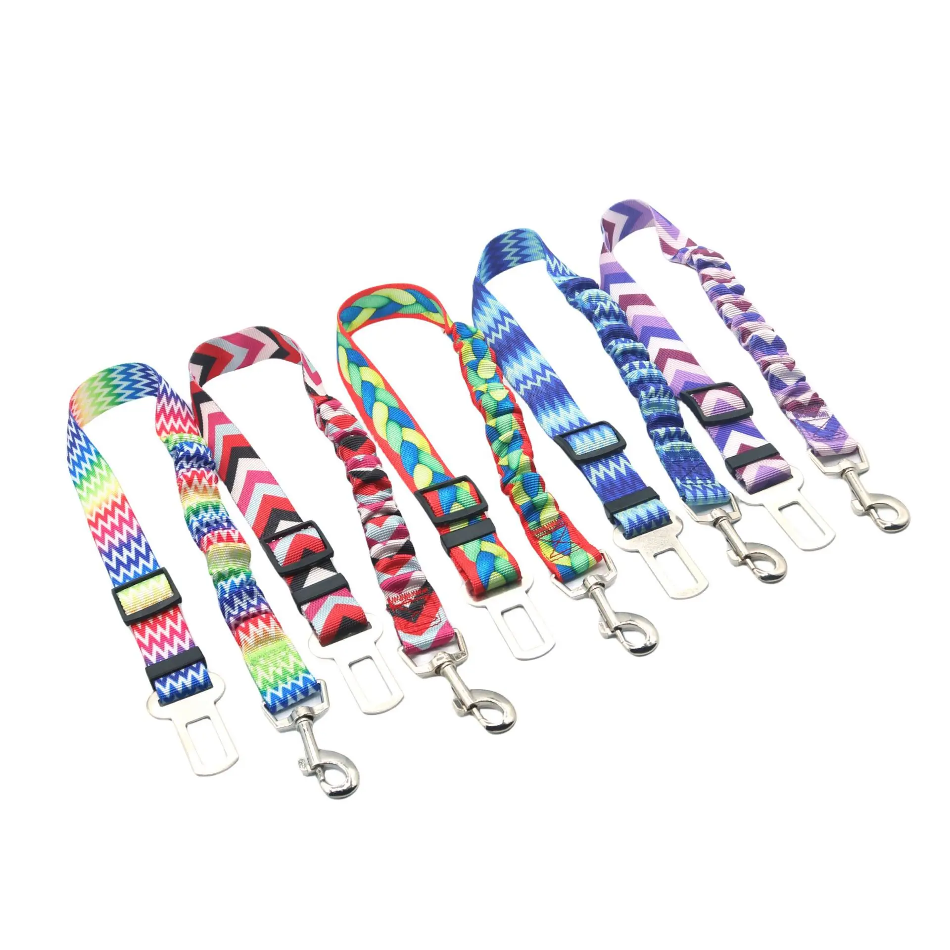 Dog Seat Belts Car Seat Belts Dog Seat Belts Adjustable Durable Anti Nylon Printed Fabric Tethers Pet Car Travel Items