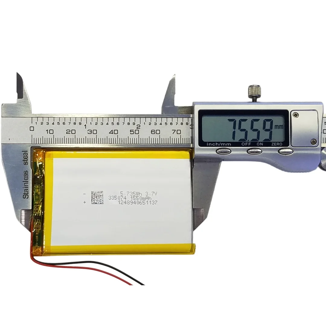 335074X Lithium Battery Compatible 305075 For Dash Cam E-book Bluetooth Speaker 1550mAh