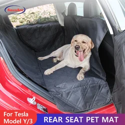 Dog Back Seat Covers Pet Mat for Tesla Model 3 Y 2020 2021 2022 2023 2024 Rear Seat Full Coverage Protective Pad Car Accessories