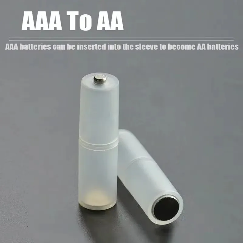 High Toughness Plastic AAA To AA Dry Battery Li-ion Converter Portable Battery Holder Case Switcher Battery Storage Box